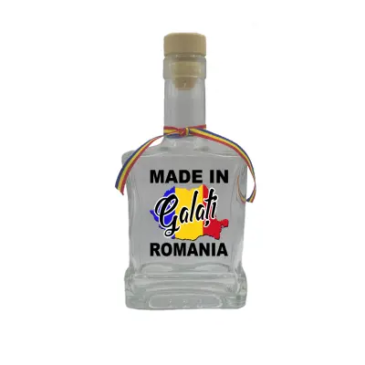 Made in galati romania, sticla cu mesaj plata, 500 ml, model divgs179 06 11
